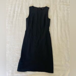 Theory Classic Wool Black Midi Dress